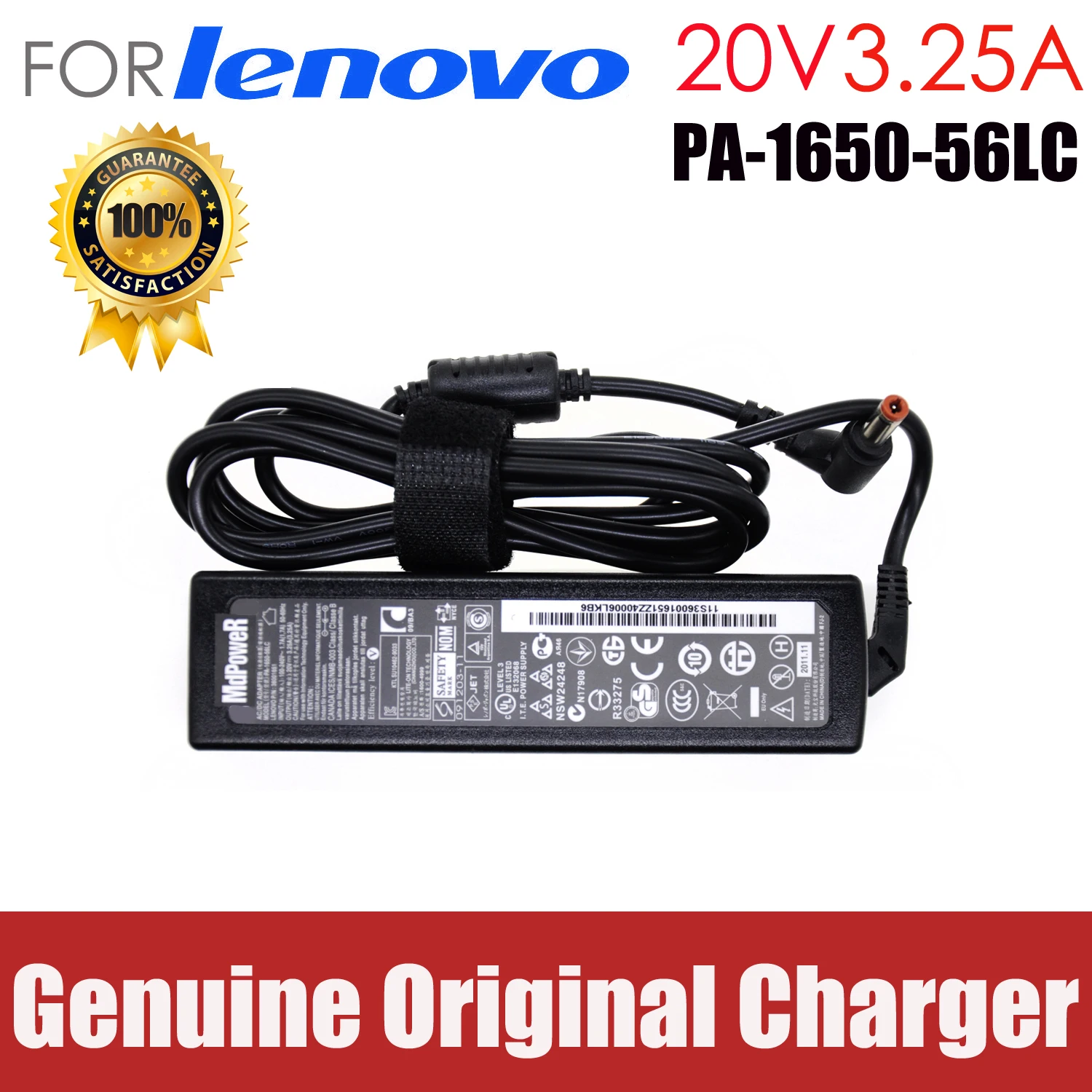 

20V 3.25A 65W For LENOVO laptop power AC adapter charger CZ460 E41G E46G E46L E47 E47A E47G E47L E49G E49L G360 G430 Z460 Z470