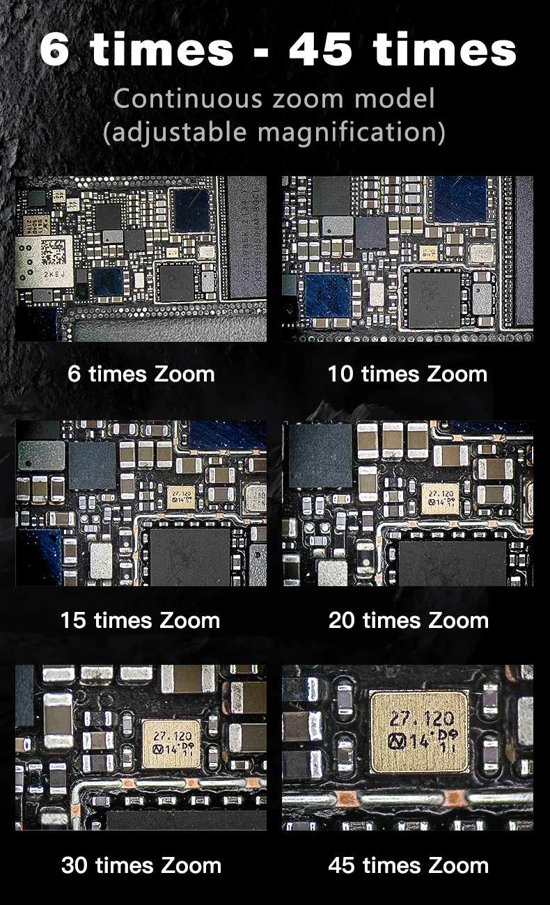 【MECHANIC】MOS300-B11 Trinocular Stereo Microscope Metal Body 6-45X Zoom HD Optical Lens for Biological Observation Electronics