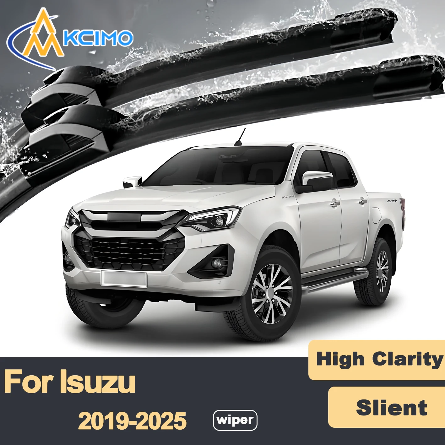 

Premium Rubber Durable Silent Windshield Wiper Blades 2pcs for Isuzu D-Max RG01 2019-2025 T30 Pickup Truck Qingling Tazun