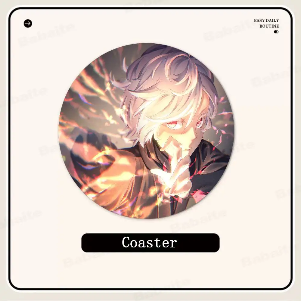 Anime Jigokuraku Hells Paradise 1pc Pattern Coaster Tea Cup Heat Insulation Pad Anti-scalding Anti-slip Table Bowl Plate Mat 5