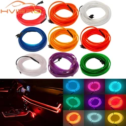 Vendita calda 1M/2M/3M/5M Auto Illuminazione interna Striscia LED Decorazione Ghirlanda Corda metallica Tubo Linea Luci al neon flessibili Bar Unità USB
