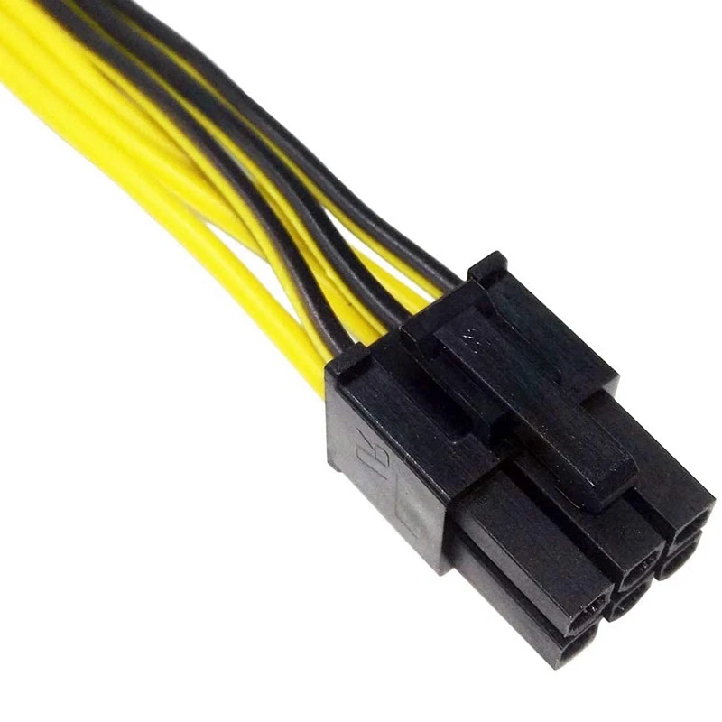 PCIE 6 Pin Male To 8 Pin (6+2) Male Pcie Adapter Power Cable PCI Express Extension Cable 12.5 Inches