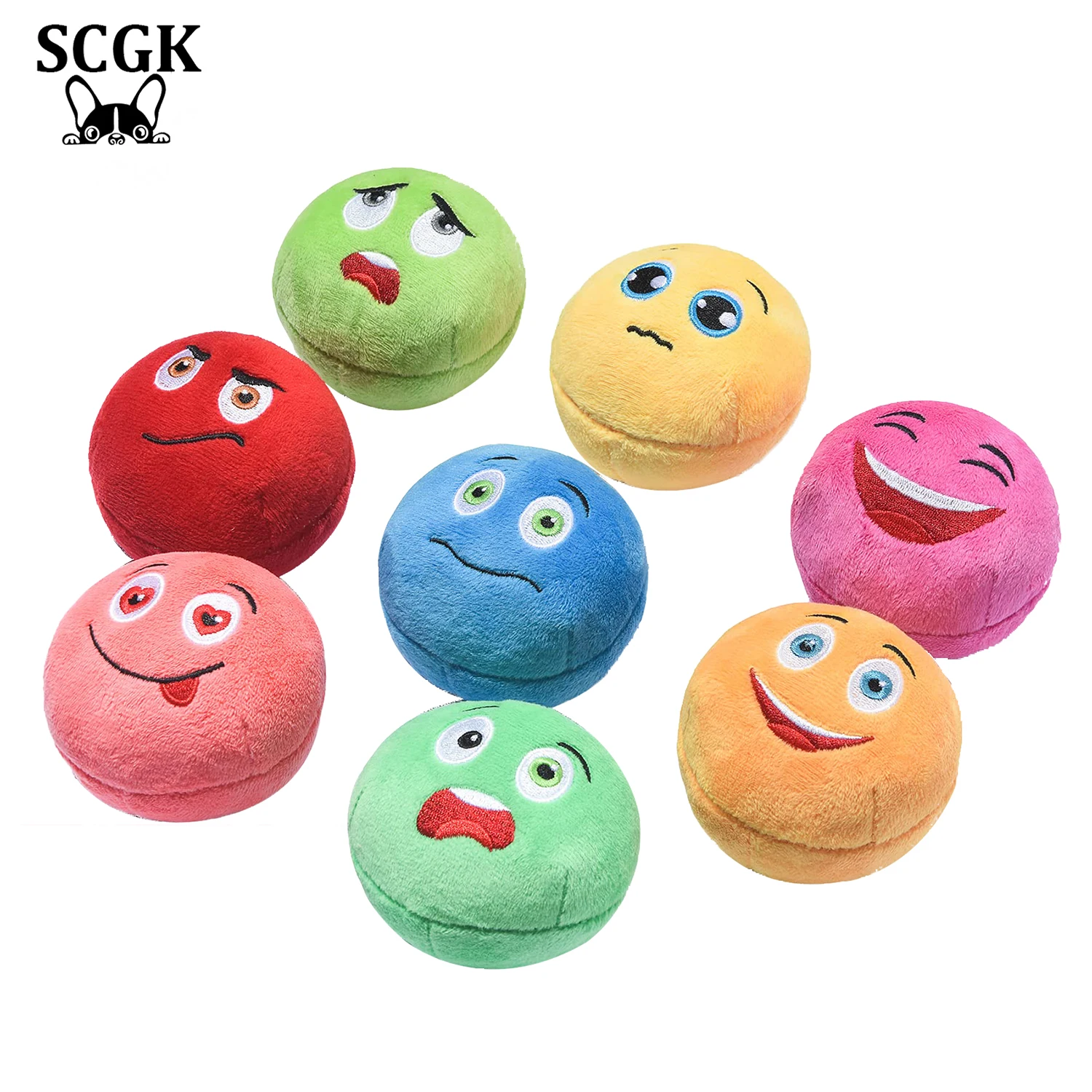 SCGK Dog Toys Ball Chewing Toy Fetch Bright Balls Dog Supplies Puppy Popular Toys Interactive Cat Toy Puppy Supplies Pet Toys