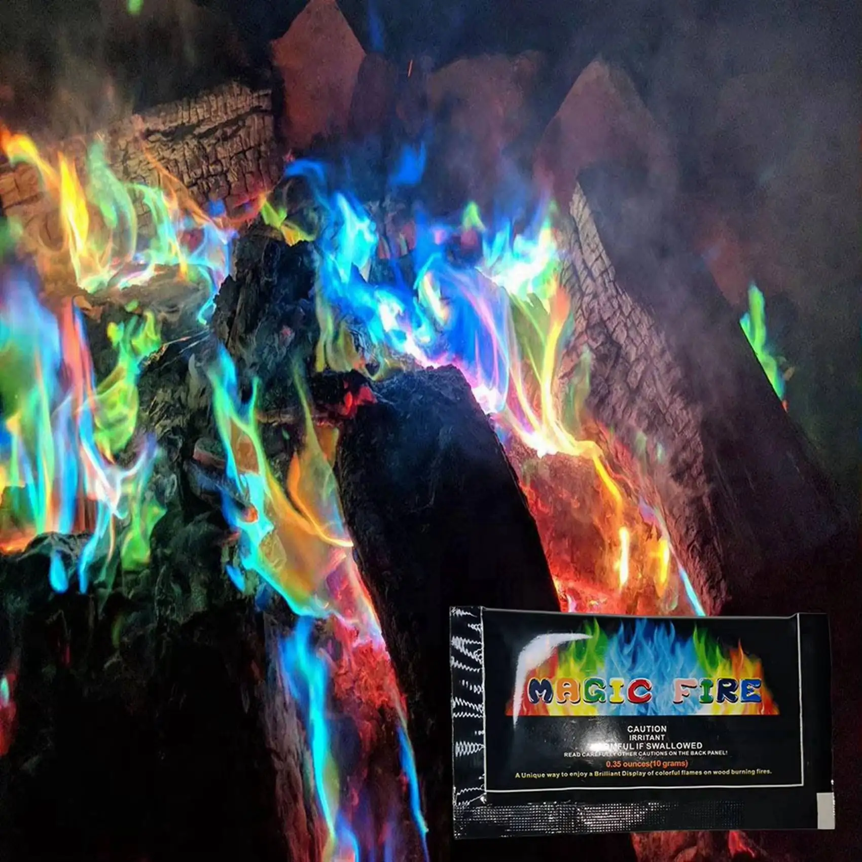 【ELECTRONIC-ACCESSORIES】40Pcs Color Changing Fire Packets,Non-Toxic Powder For Fire Pits, Bonfires, And Fireplaces,Safe And Vibr