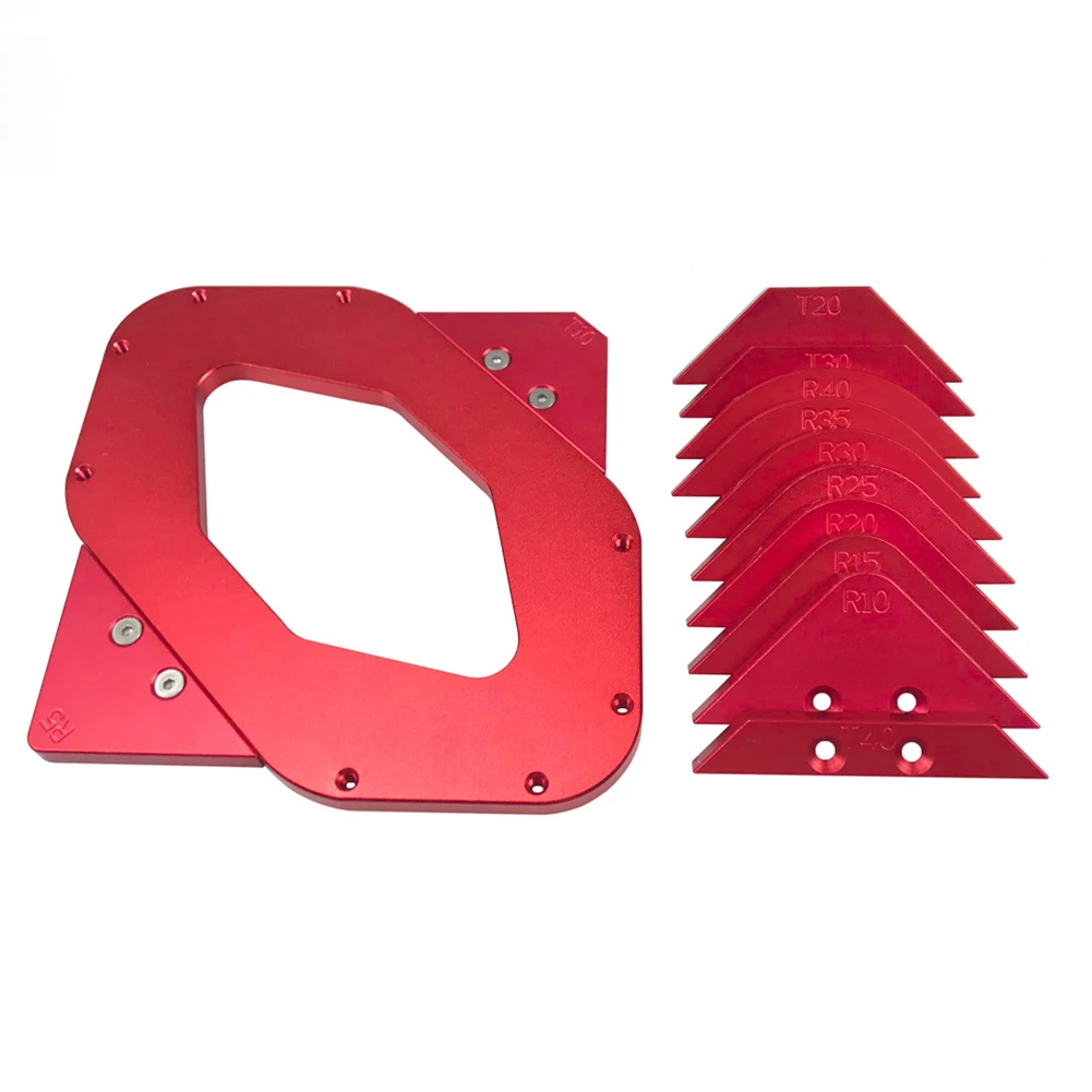 Template Router Table Corner Jig Woodworking Trimming Machine Tool Multi Specification Fine Aluminum Alloy Material