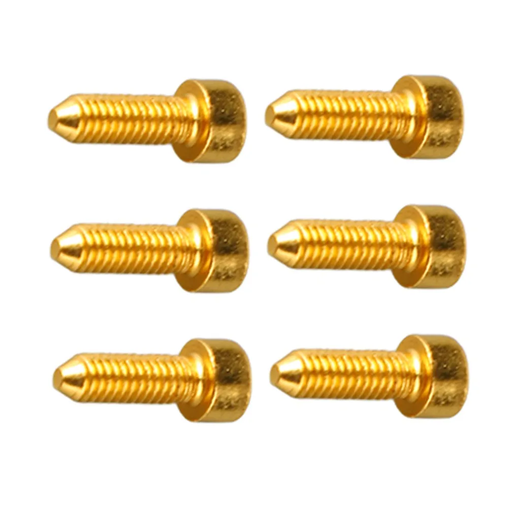 6PCS Durable Metal Guitar Hex Head Screws Black Golden Silver String Locking Screws Guitar Mounting Screws Guitar Bridge Fixing