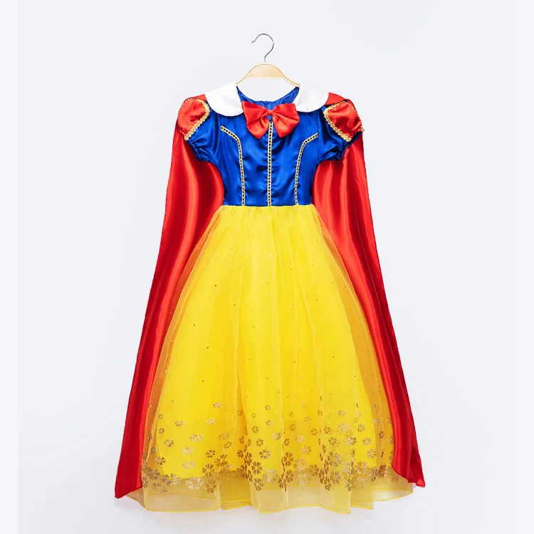 Girls Snow White Classic Costume Carnival Role Play Princess Dress Toddler Fairy Tale Cosplay Pageant Clothing Birthday Fantasy