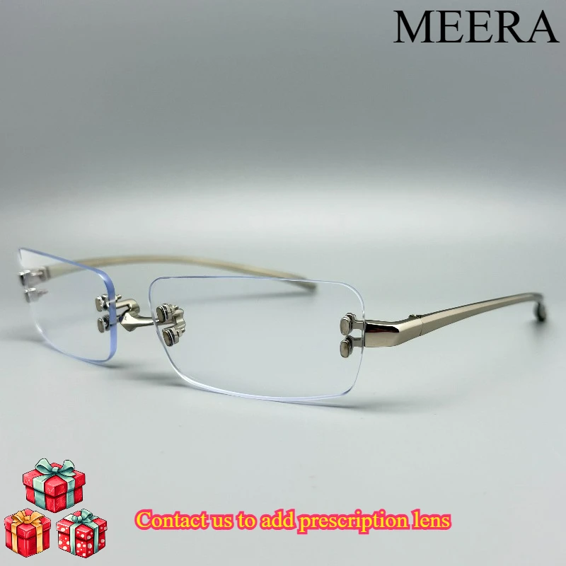 

Новые модные безободковые оправы для очков 2025 года, ретро-оправы GM, женские люксовые брендовые солнцезащитные очки UV400, очки для зрения с диоптриями