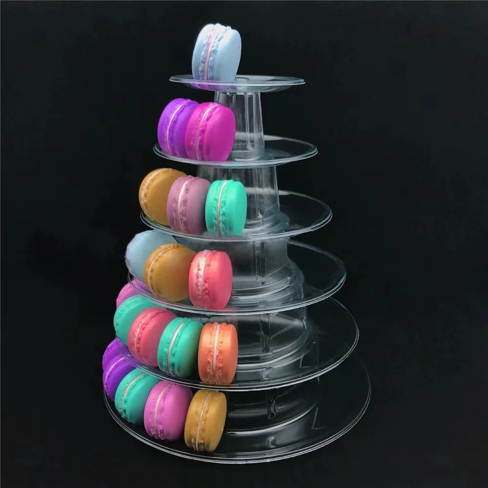 6/10 Tiers Macaron Display Stand Cupcake Tower Rack Cupcake Stand Cake Stand PVC Tray For Wedding Birthday Cake Decorating Tools