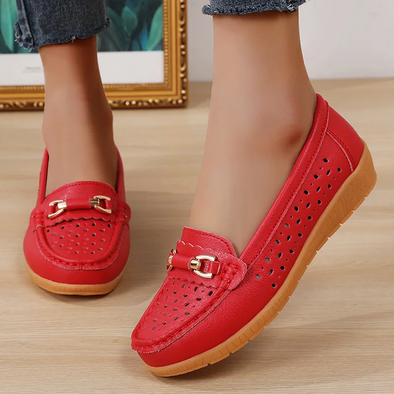 Plus size loafers ladieswear shoes new arrival women's flats slip-on lightweight casual bean shoes for women