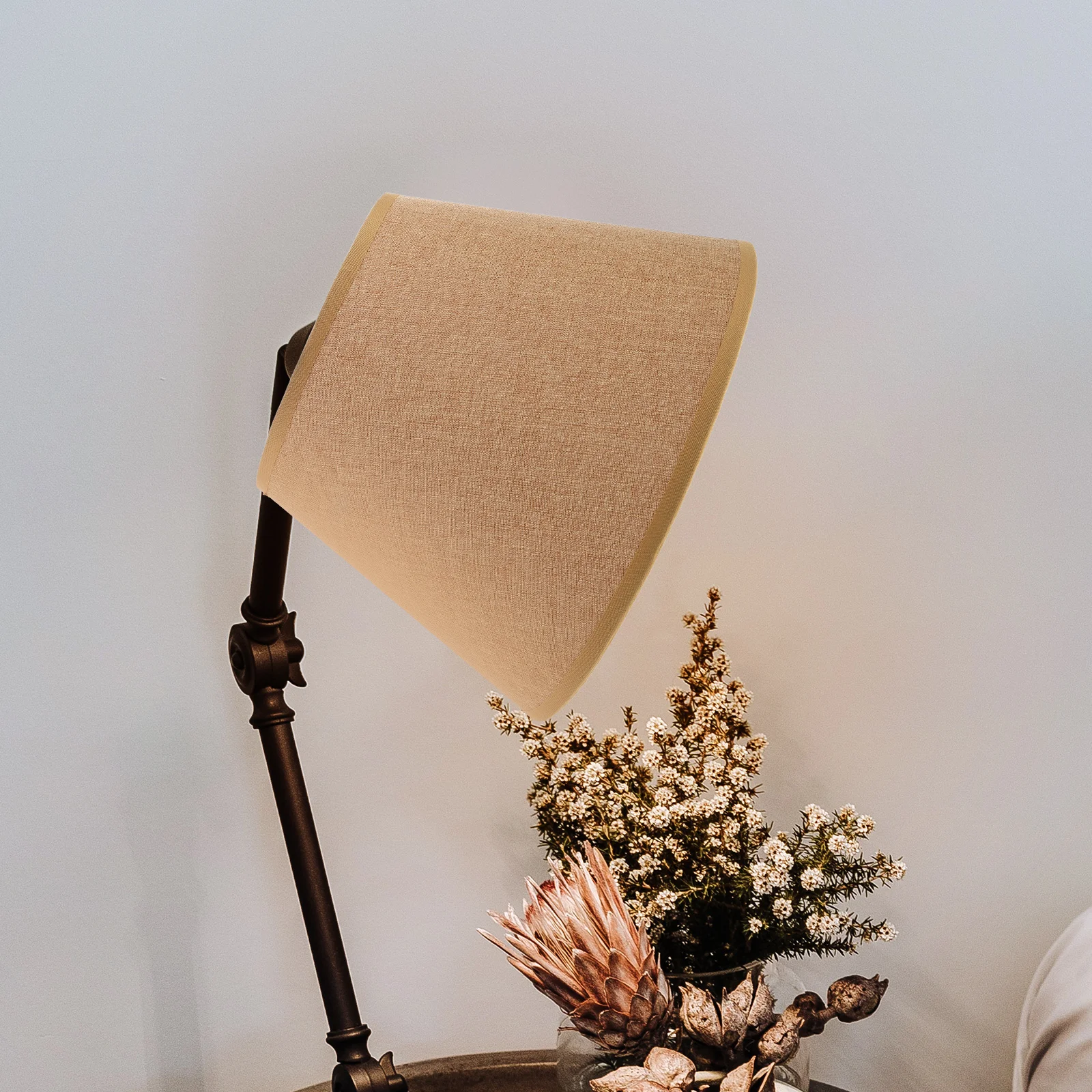 

Linen Lampshade White Table Rustic Light Home Accessories Replacement Large Modern Shades for Metal