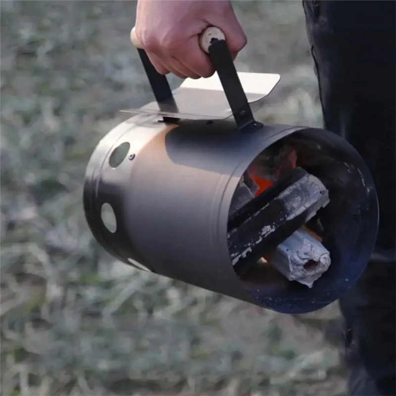 

A67M-Quick Charcoal Ignition Bucket, Stainless Steel Stove, Barbecue Grill Tool Accessories, Outdoor Kitchen Barbecue Igniter