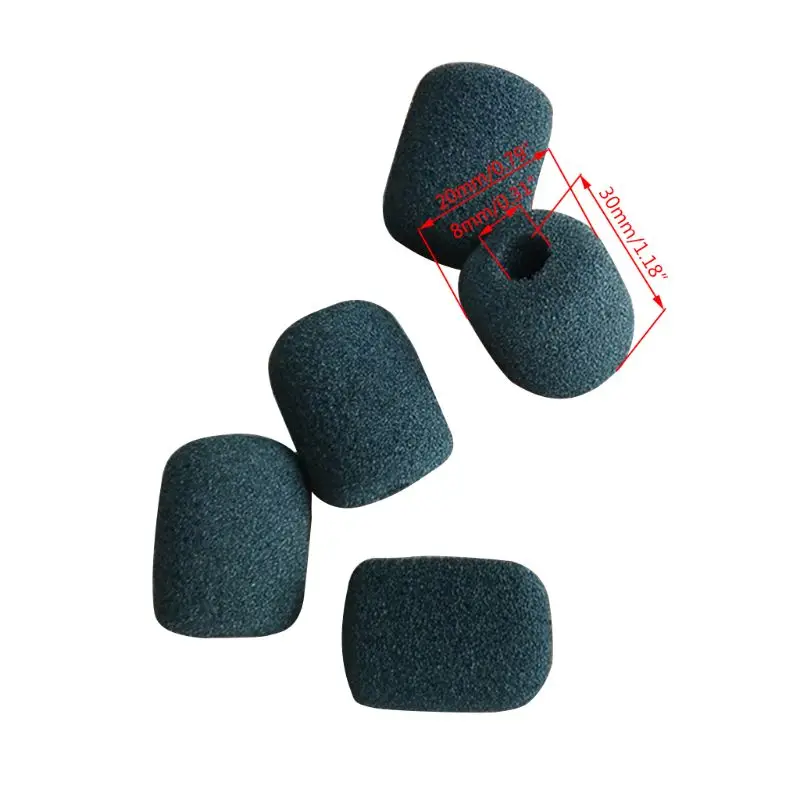 5PCS Black Microphone Headset Foam Sponge Windscreen Mic Cover