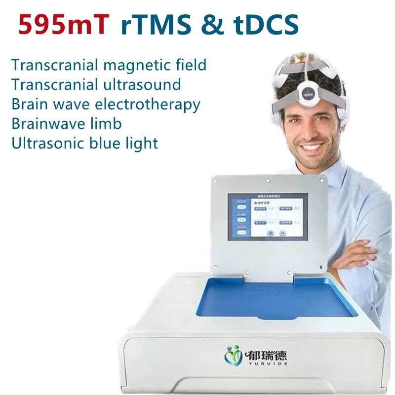 595mT Transcranial Magnetic Stimulation Medical Stroke Depression Autism Parkinson Alzheimer Blue light Ultrasound rTMS tDCS