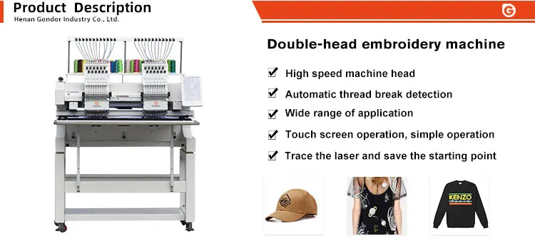 Entry-Level Computerized Chenille Embroidery Machine Single/Dual Head Bundle for T-Shirts Large Area