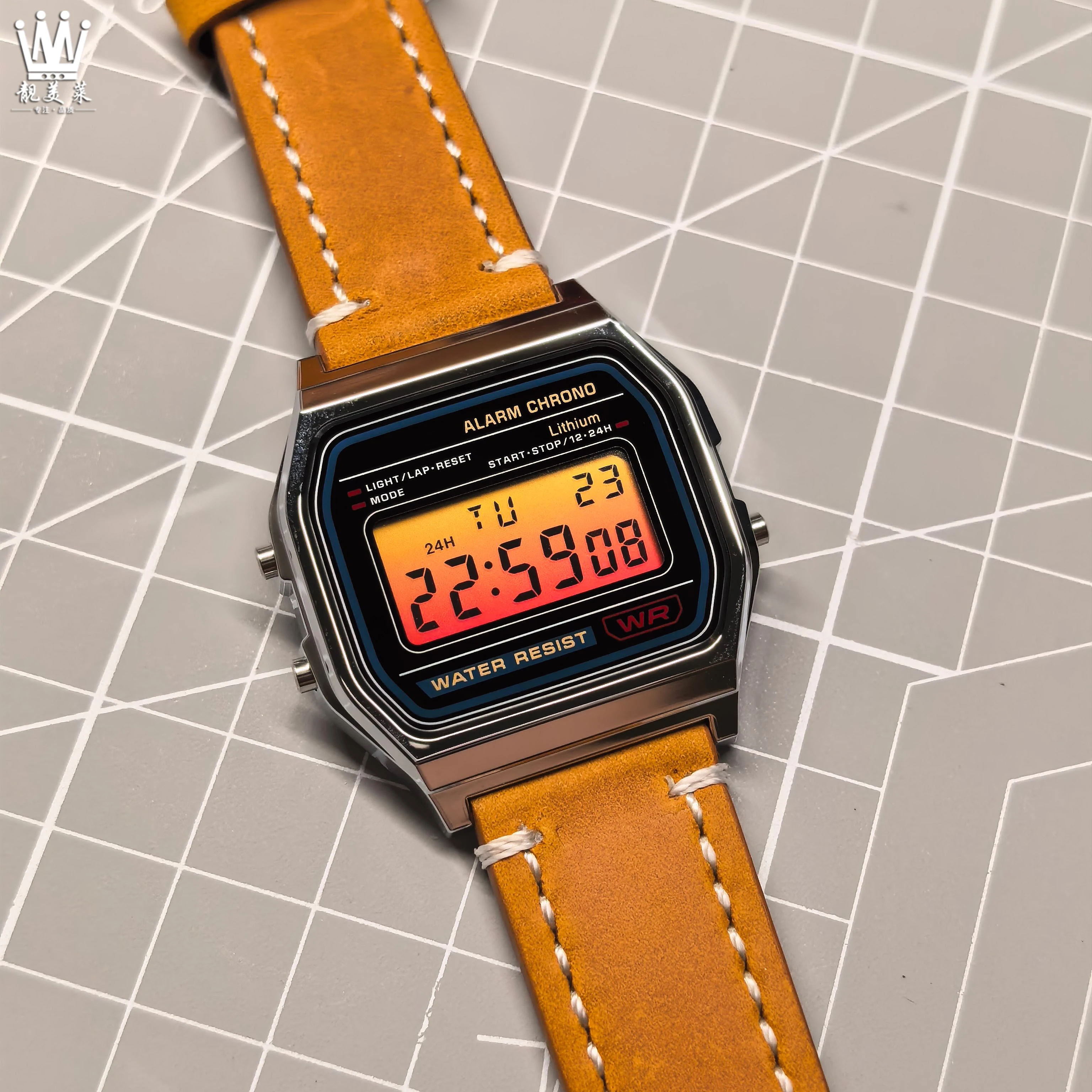 Rainbow Gradient Display Sticker for Casio F-91W A158W A159W A168 Screen Modification Film Easy DIY Installation Watch Accessory