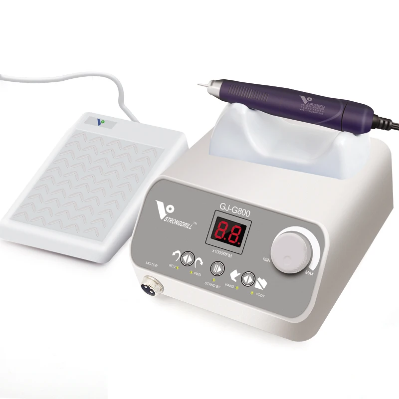 Pro Electric Nail Drill Nail Machine High Speed Handpiece 50000rpm Brushless Polishing Machine with Foot Control