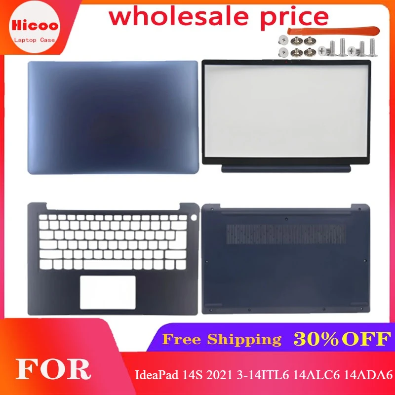 New for IdeaPad 14S 2021 3-14ITL6 14ALC6 14ADA6 Laptop LCD Back Cover Top Case/LCD Bezel/Palmrest Cover/Bottom Cover