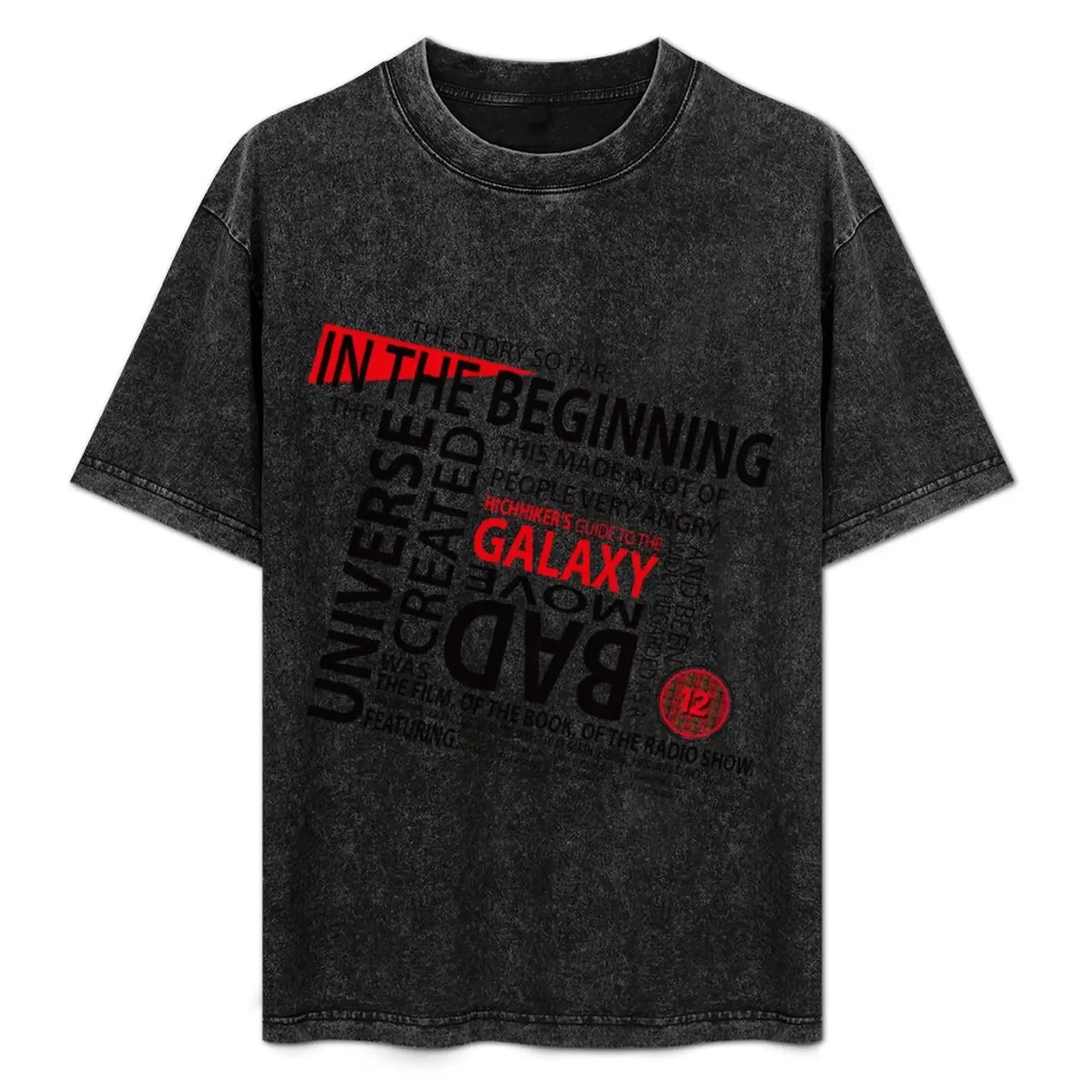 

Hitchhichers Guide to the Galaxy Typographical Design T-Shirt Utility Casual Work T-Shirt