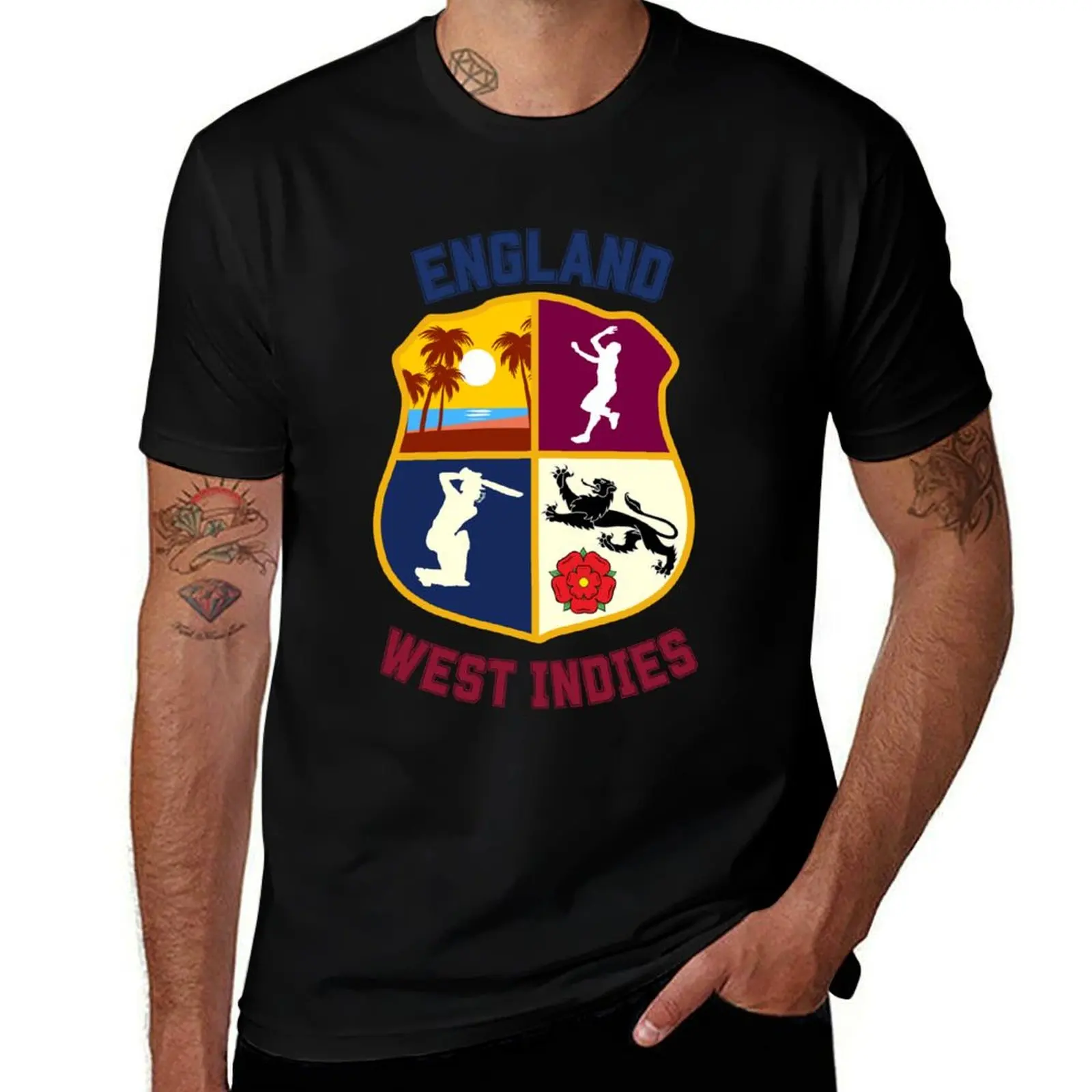 

England Cricket Christmas Tour West Indies 2023 T-Shirt men t shirt cotton 100% man t shirts graphic T-Shirt