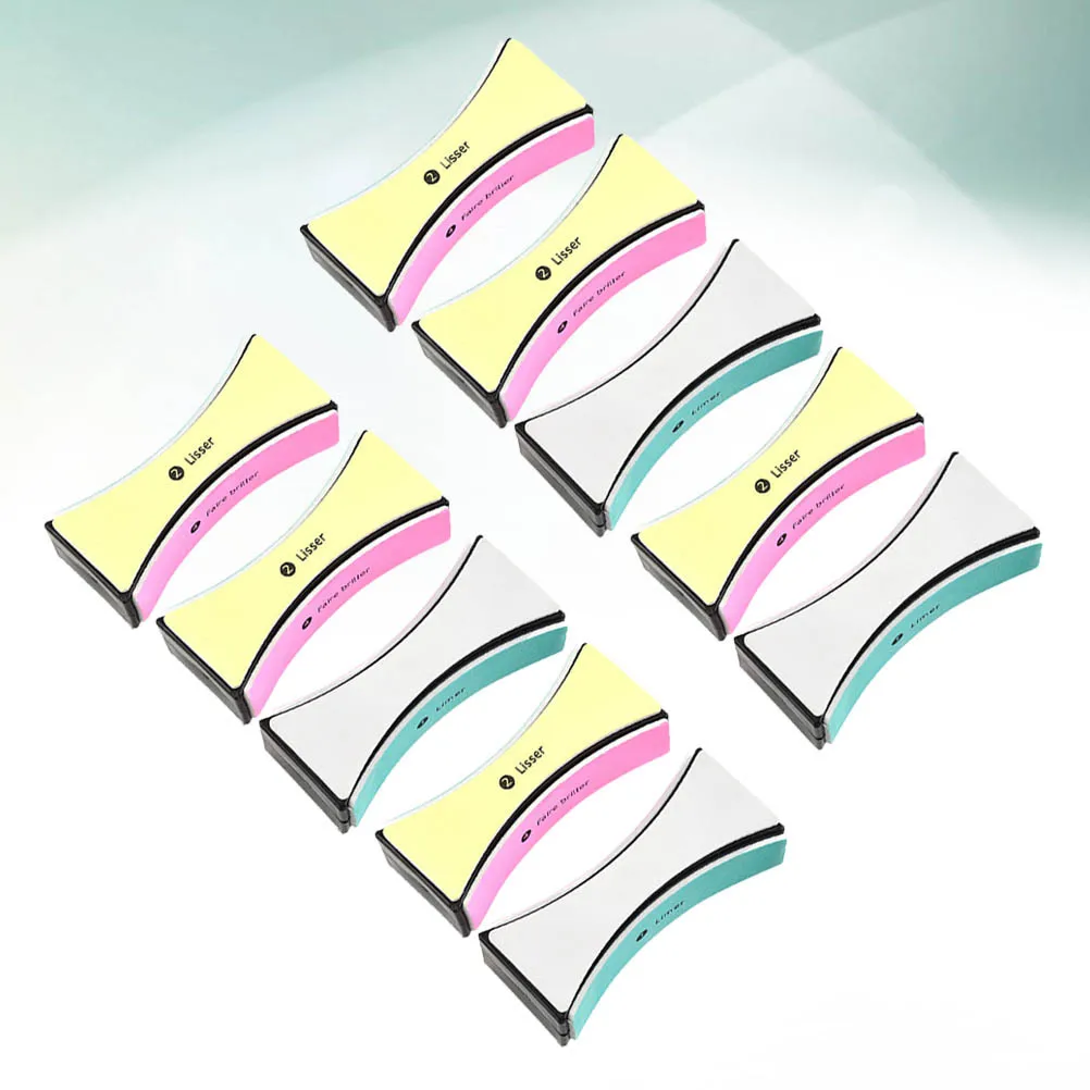 

10Pcs Plastic Nail Files Smooth Shape Natural False Nails Manicure Tool Home Salon Use Nail Art Supplies Manicure Tools