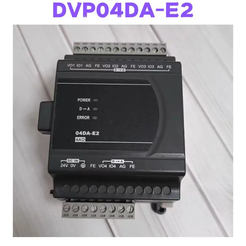 Second-hand DVP04DA-E2 PLC Expansion Module Tested OK