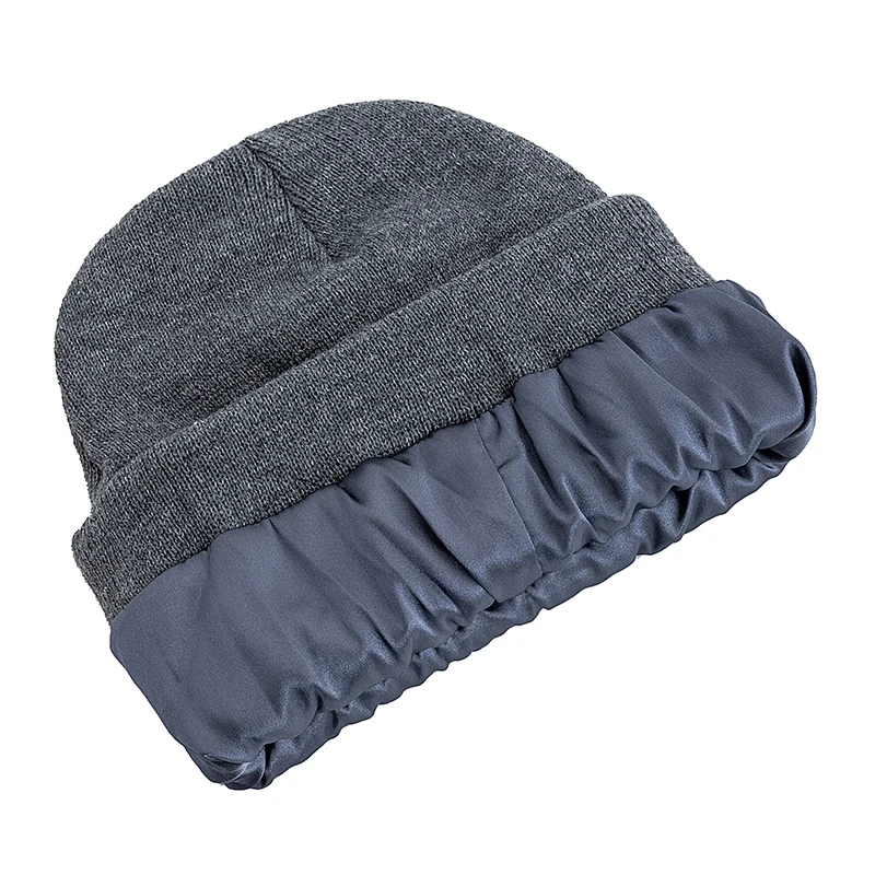 Neue Stil JZML Brief Plüsch Satin Gefüttert Antistatische Beanie Hut Herbst & Winter Hüte Für Männer Und Frauen Outdoor gestrickte Hüte – Detail 6