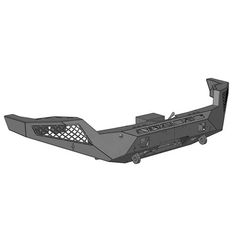 PrimeSelect 4X4 Off-Road Front Rear Steel Bull Bar Bumper Kit With Towing Hitch-On Upgr Fit +