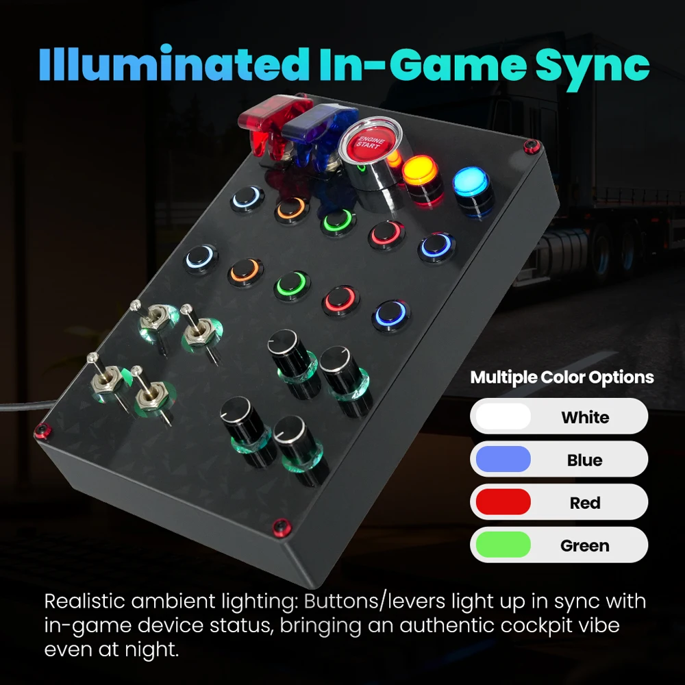 Bartoo-PC Sim Racing Game Central Control box With Fixture Compatible Logitech/Fanatec/Thrustmaster/Simucube HB055