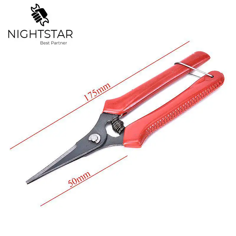 เหล็กคาร์บอนดอกไม้ผลไม้ต้นไม้ Pruner Trimmer กรรไกรตัดแต่งกิ่ง Garden ScissorsStraight หัว Garden Shears กรรไกรตัดแต่งกิ่งไม้