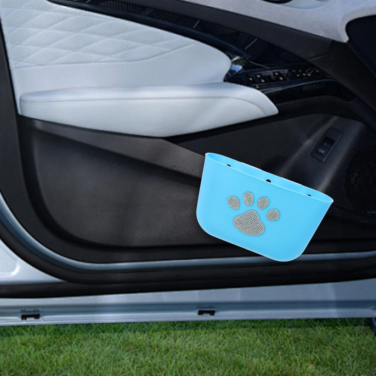 

Trash Can Organizer Space-Saving Durable Automotive Door Bin Car Seat Storage Box For Snacks Back Seat Organizer Garbage