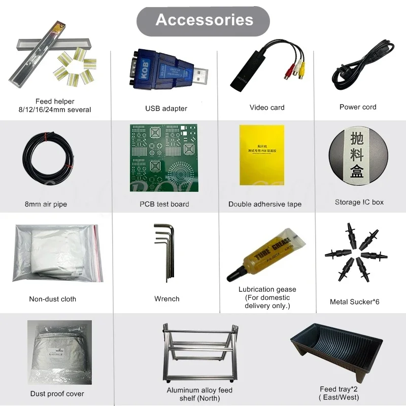 D600Plus 6 Heads 68 Bits Desktop Full Automatic SMT Pick Place Machine Chip Mounter Solder Station