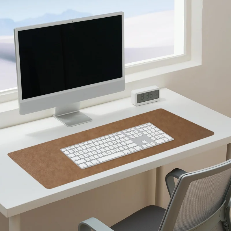 Leather desk mat large mouse game pad oil-proof waterproof heat-resistant household tea desk mat