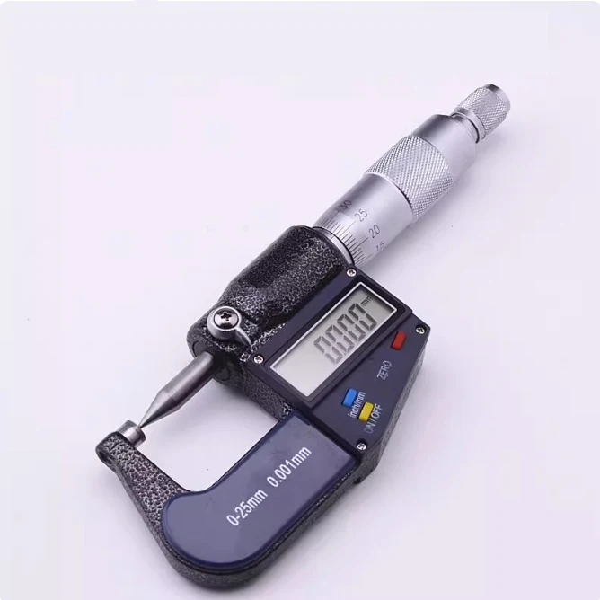 

Range 0-25mm Accuracy 0.001mm Digital Display Single Tip 30 Degree Micrometer Thin Film Outer Diameter Micrometer Caliper