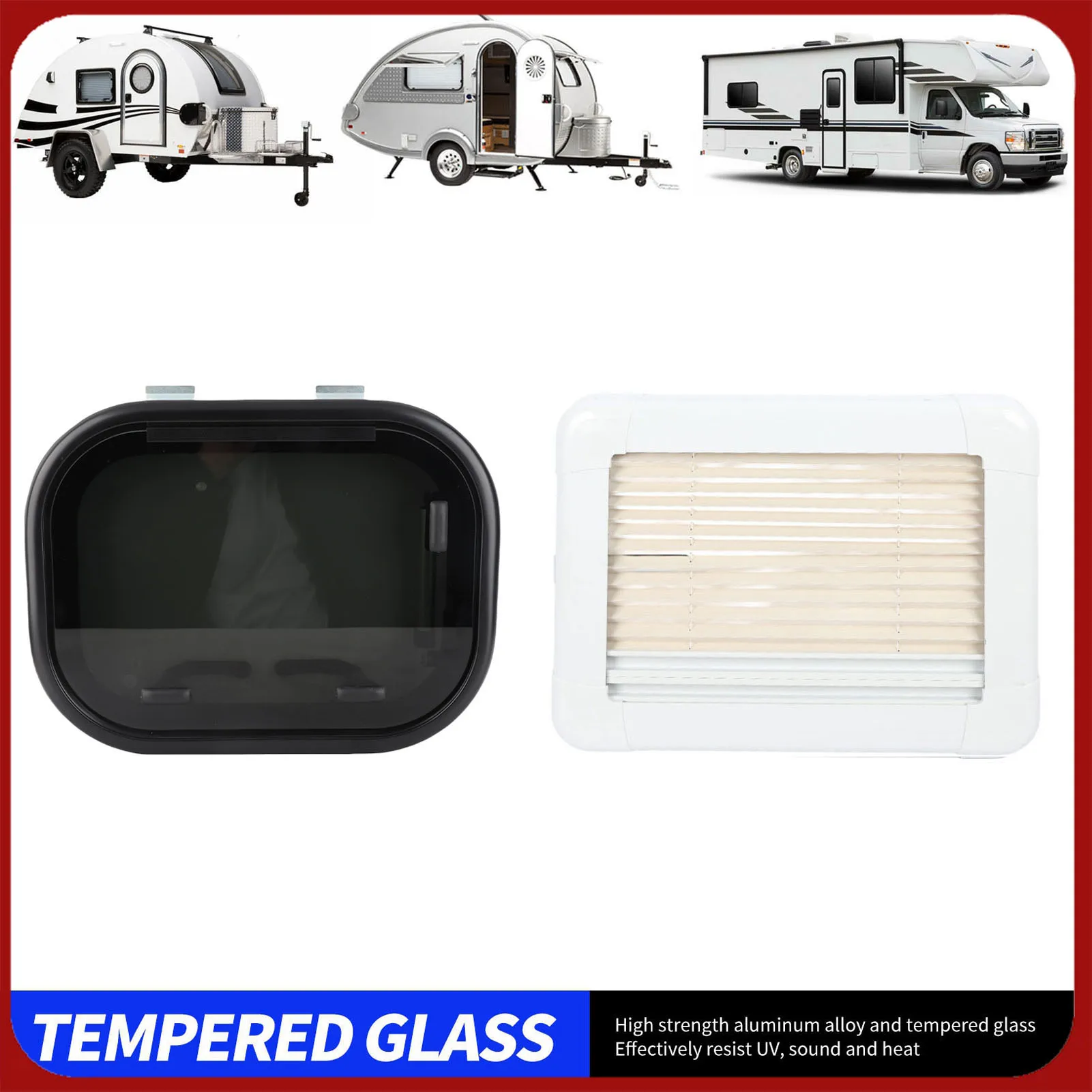 RV دفع خارج نافذة الوقاية من الحرارة نافذة 16x12 بوصة امتصاص الصدمات الأشعة فوق البنفسجية قوي آمن الختم للمقطورات نافذة المنزل المتنقل