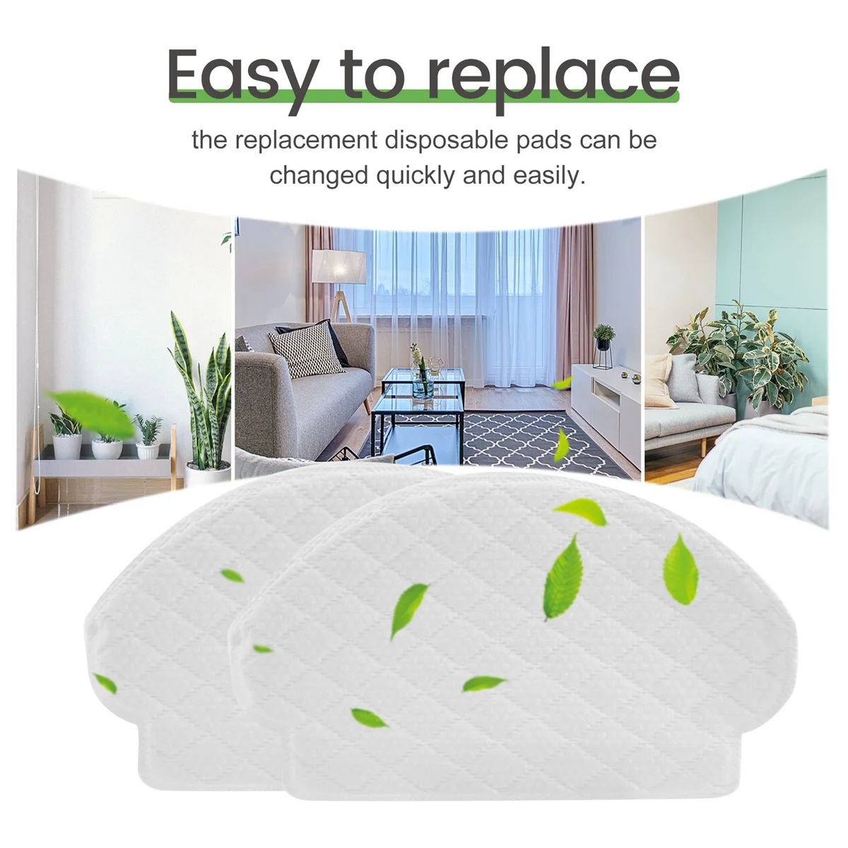 50 Pack Disposable Mopping Pads Compatible for Ecovacs Deebot OZMO N7 / T5 / OZMO 920 / OZMO 950 Robot Vacuum Cleaner