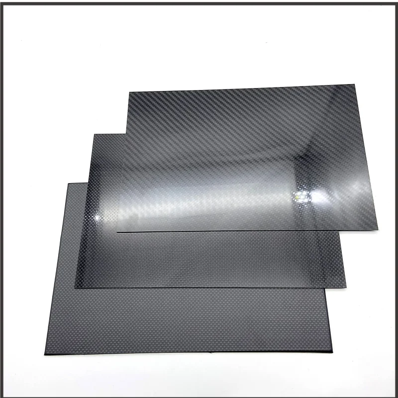 1Pcs 3K High Hardness Carbon Fiber Sheet 250x200mm 100% Pure Carbon Panel Anti-UV 0.5mm-5mm Thick Carbon Fiber Model Material