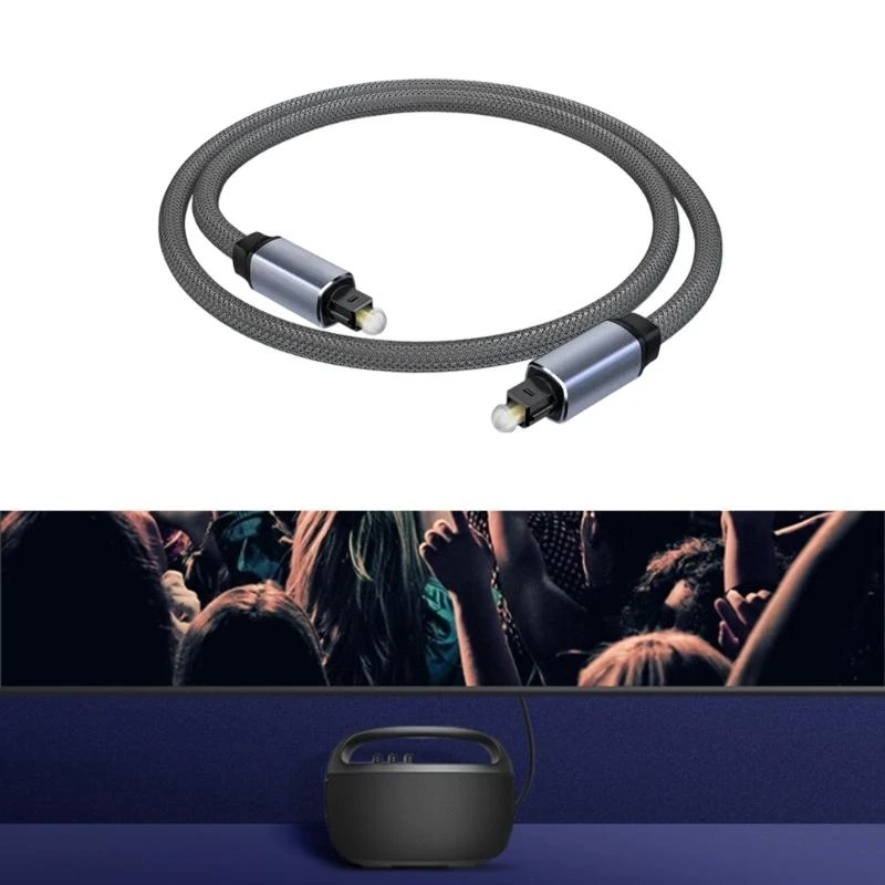 Nylon Braided SPDIF Optical Cable Male to Male for Superior Sound in Soundbar 83CF