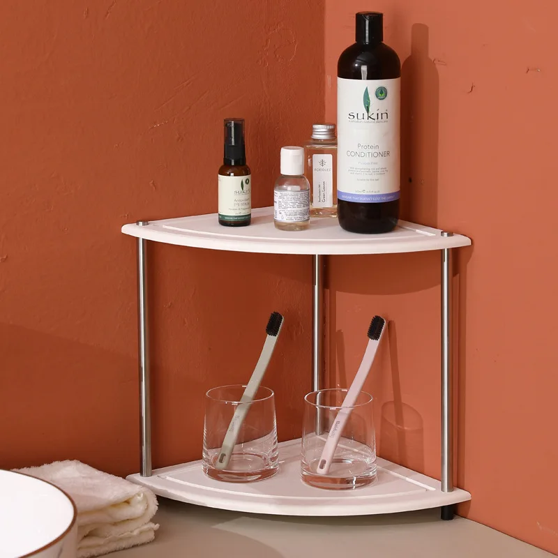 

Diatom Mud Bathroom Double-layer Storage Shelves, Desktop Cosmetics Perfume Shelves, Water Absorption and Quick-drying Shelves