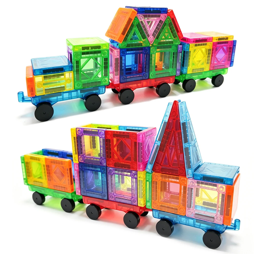 Handheld Magnetic Car Toys Supplement Accessory Pack for Magnetic Blocks Gifts Promotes Child's Brain Development and Creativity