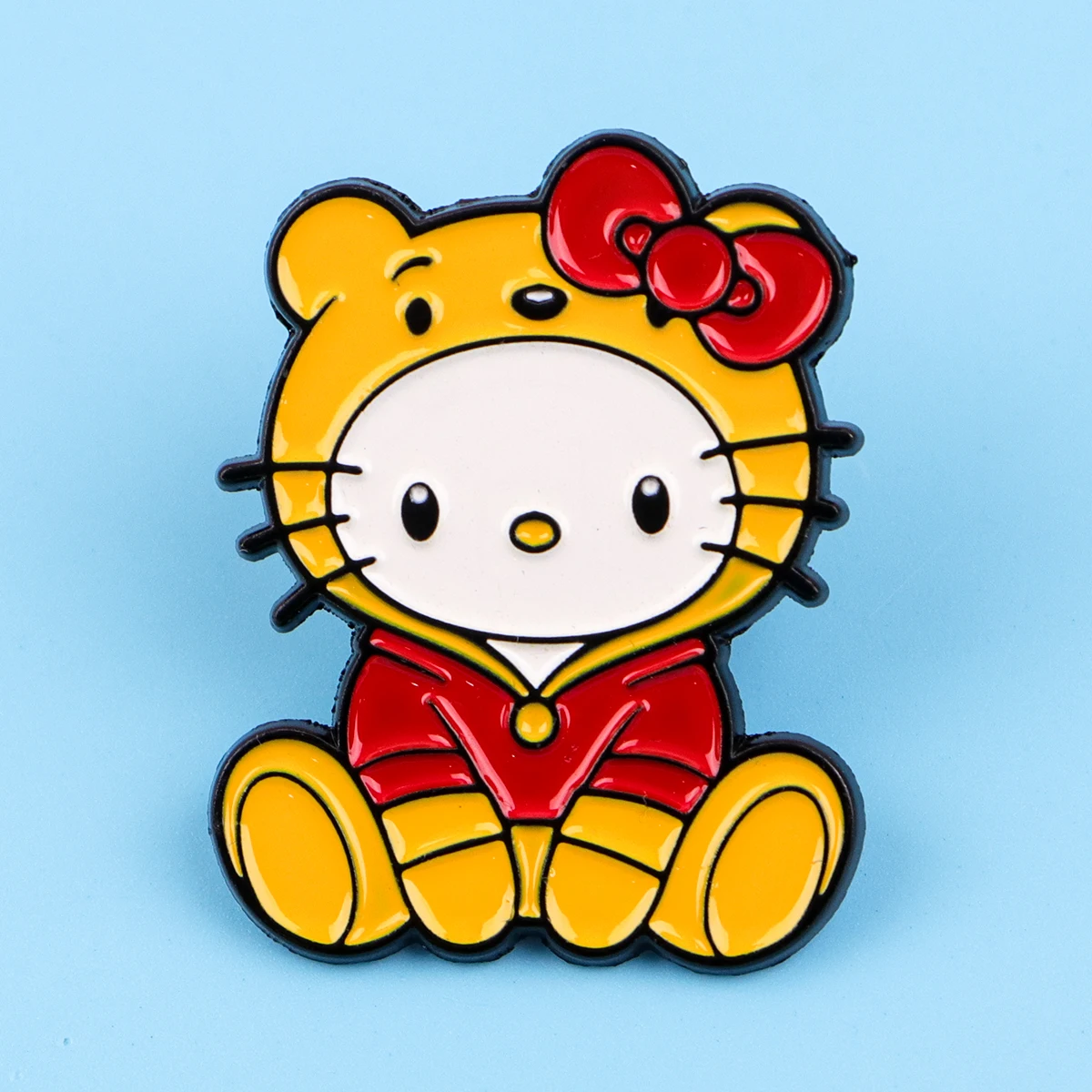 ويني الدب ميكي المينا دبوس الكرتون الكلب زوجين دبابيس امرأة الرجال على ظهره اكسسوارات أكياس شارة موضة التلبيب مجوهرات هدية #3