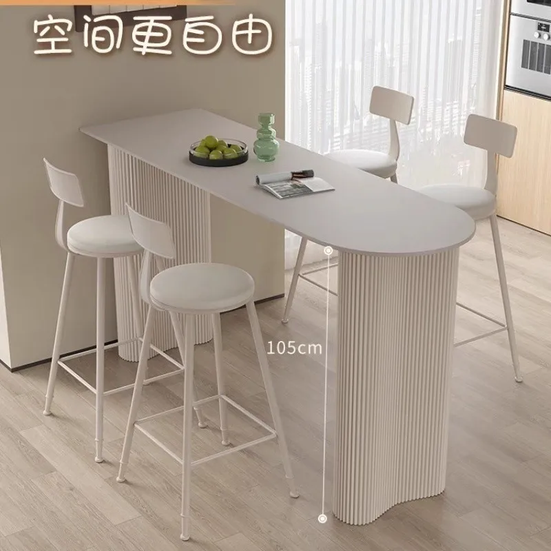 AOLIVIYA ضوء فاخر روك بلاطة طاولة بار غرفة المعيشة المنزلية المطبخ التقسيم بار شرفة ضد الجدار شبه مستديرة Sm