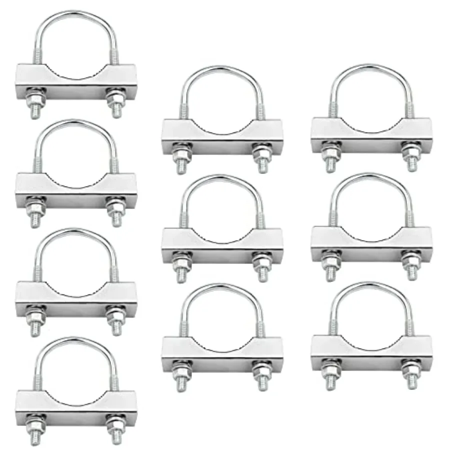 

10 Pcs UBolt Clamp15 8" Open Width fit O.D. 38.1mm Pipe Anten Pole Clamps