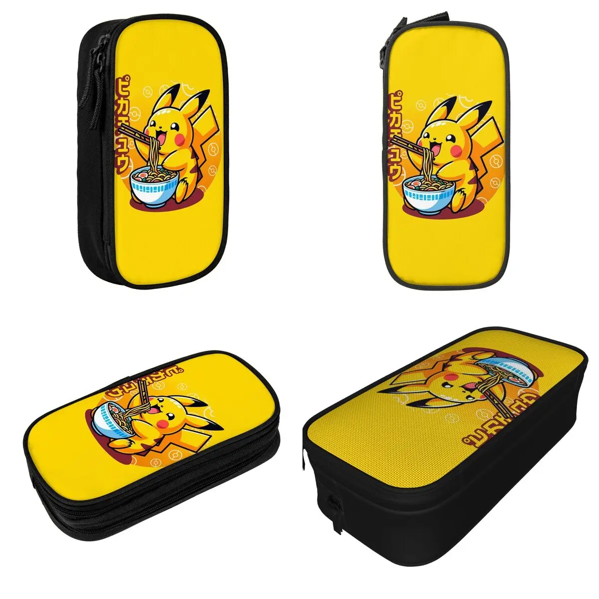 Imagem -02 - Pokemon Pikachu Lápis Case Clássico Caneta Titular Bolsas Meninas Meninos Grande Capacidade Estudantes Escola Zíper Lápis Bolsa