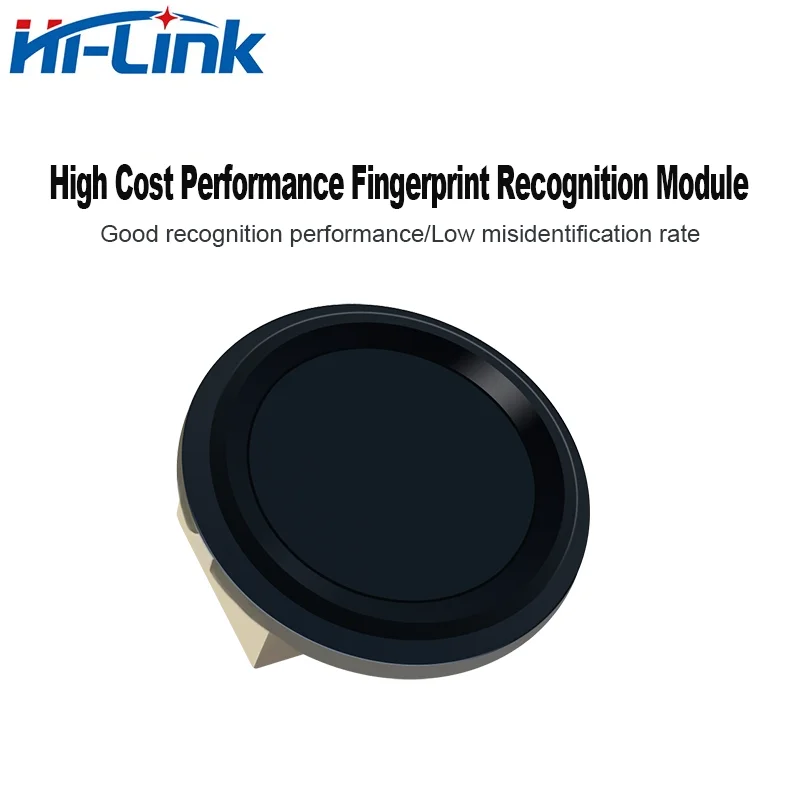 Круглый полупроводниковый модуль Hi-Link UART ZW0922, емкостный сенсорный датчик отпечатков пальцев, разрешение 508 точек на дюйм, 8-битный серый масштаб