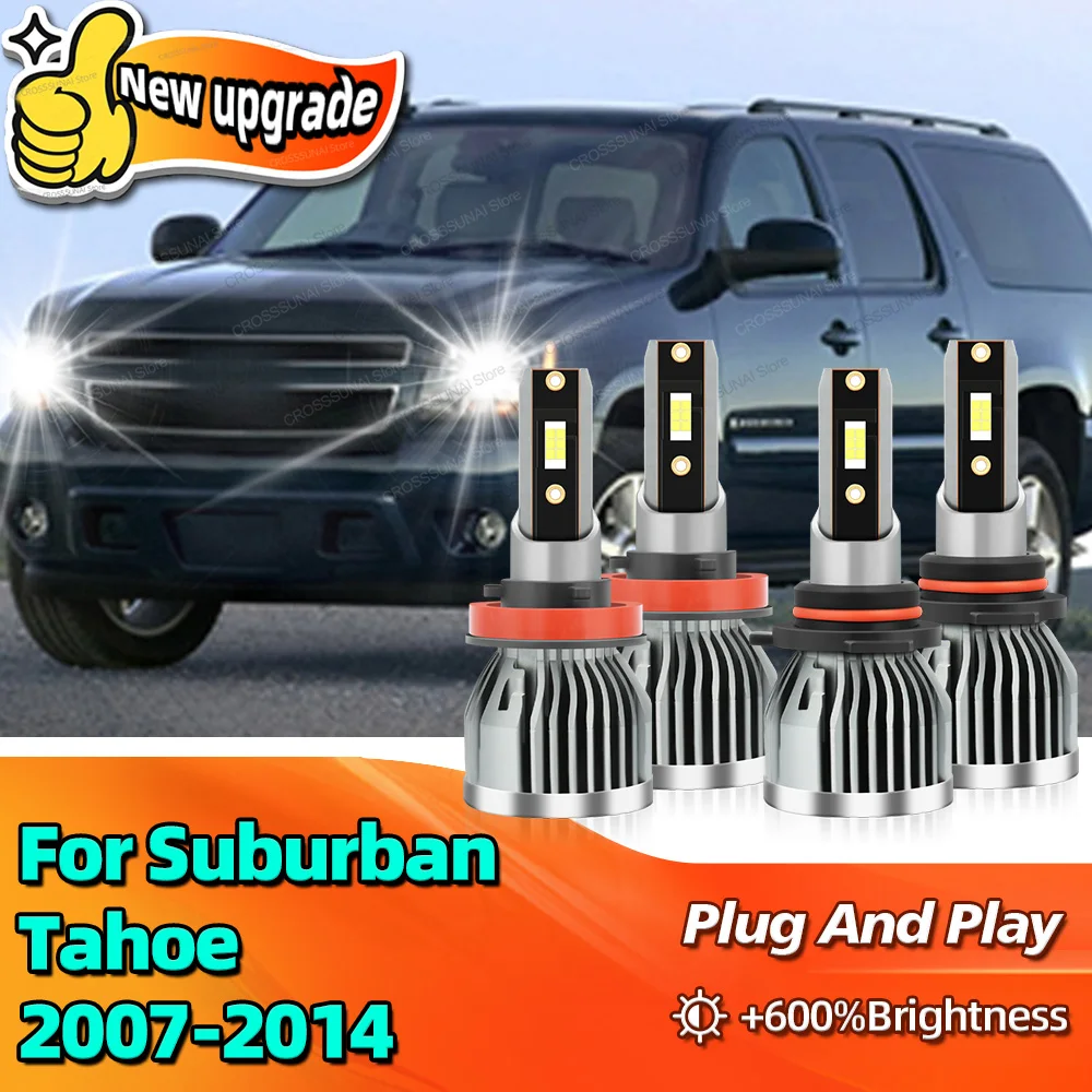

2/4 шт. светодиодные фары Canbus для Suburban Tahoe 2007 2008 2009 2010 2011 2012 2013 2014 Plug and Play, автомобильные лампы