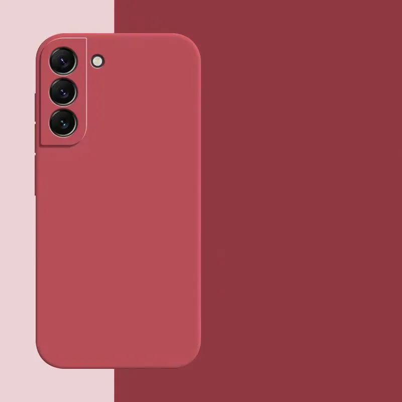 Quadratische Flüssigsilikonhülle für Samsung Galaxy S21 S22 S23 S24 S25 FE Cover S 21 22 23 24 25 Plus Ultra Kamera-Schutzhülle – Detail 3