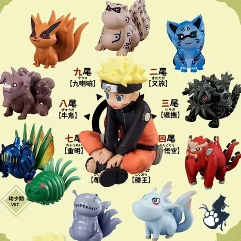 11Pcs/Set Q Version Naruto Anime Figure Uzumaki Bijuu Figurine PVC Action Figures Collection Model Toys Kids Birthday Gifts view 6