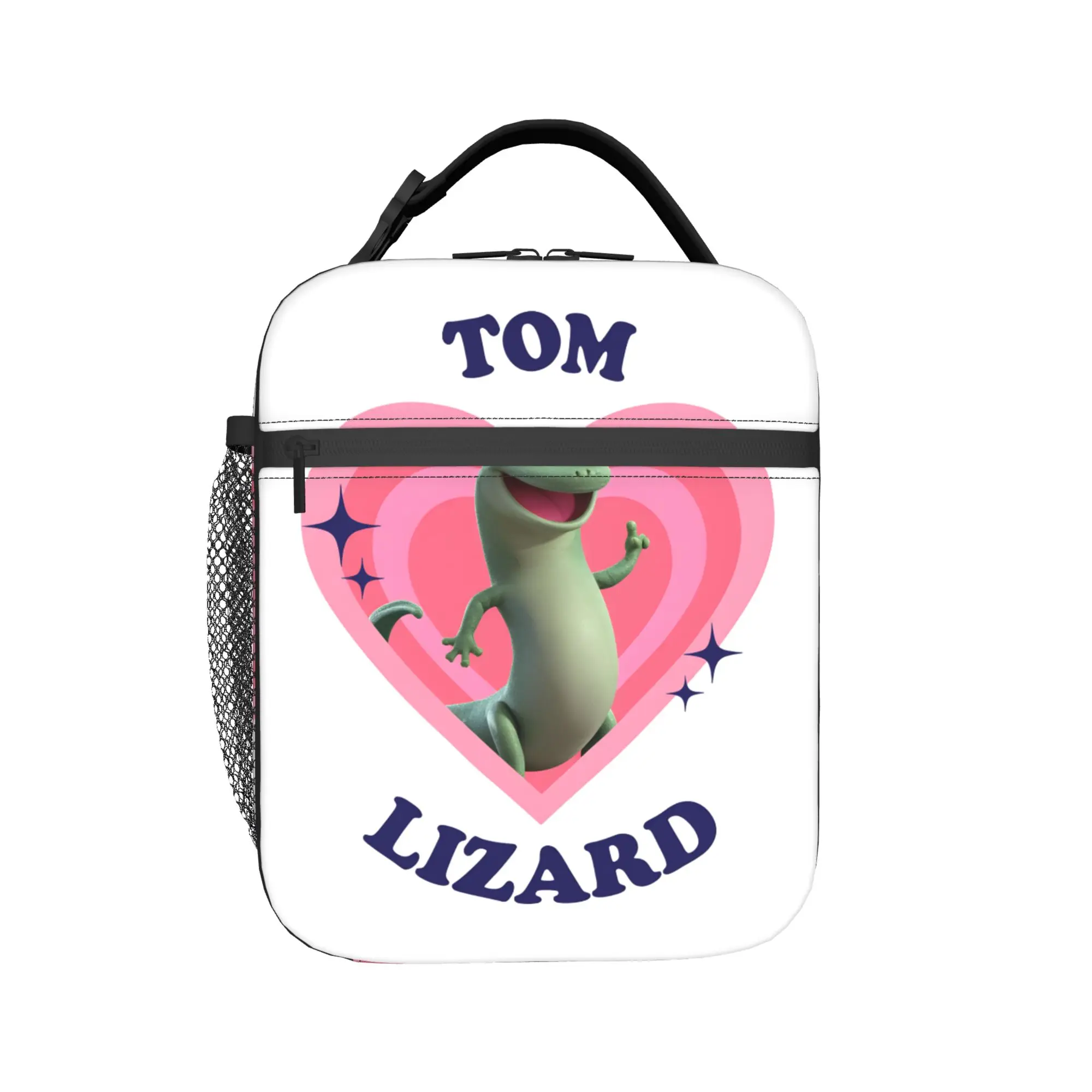 Hoppers Tom Lizard Lunch Bag  Portable Zipper Lunch Box Women Travel Print Cooler Bag Fun Oxford Thermal Lunch Bags
