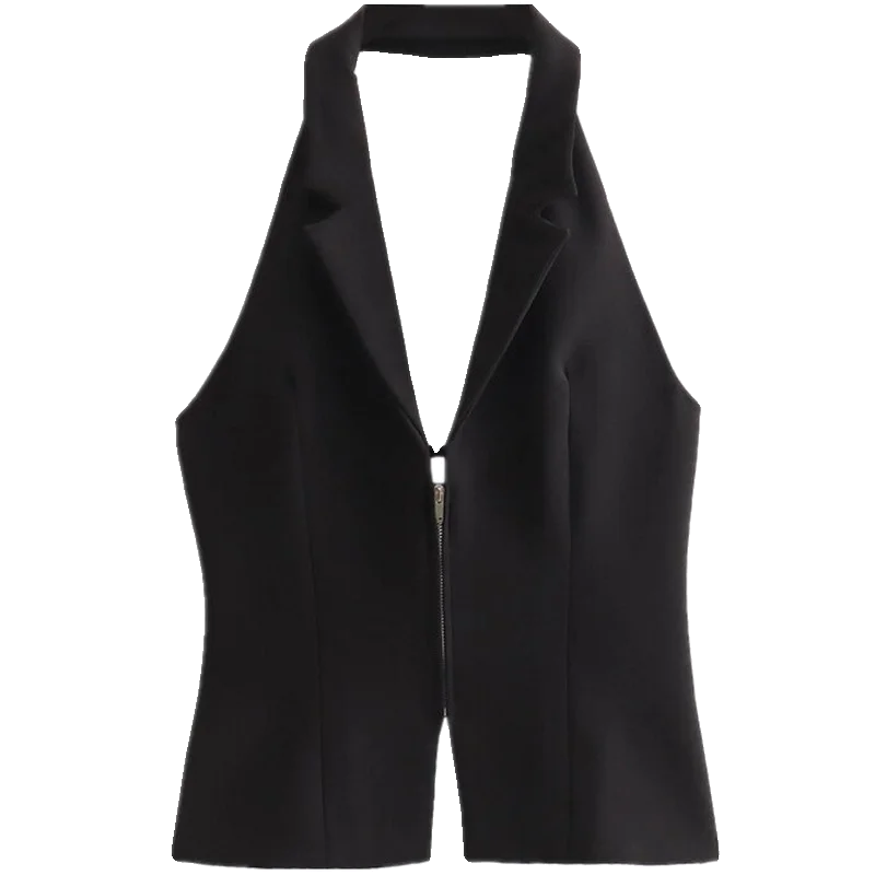 ファイオナブル・バル カジュアル・ネ ハンギングデザイン レディース トップス 春 2024 オーバーロング丈 ジッパー開閉 その他素材 00%